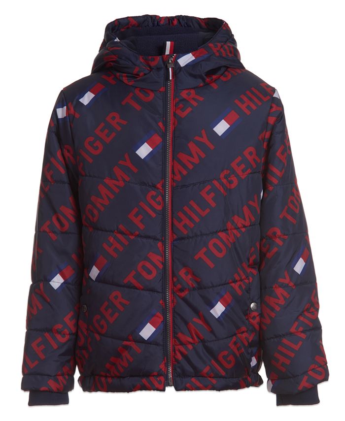 Tommy Hilfiger Toddler Boys Printed Puffer Jacket - Macy's