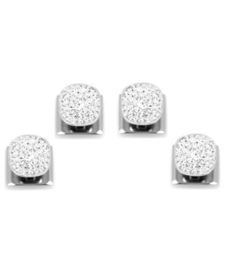 Men's Pave Cufflink and Stud Set