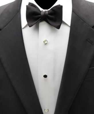 Men's Double Sided Round Beveled 4 Piece Stud Set