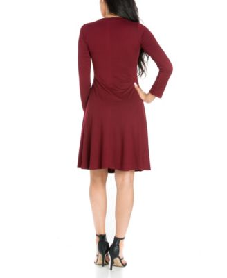 Women's Classic Long Sleeve Flared Mini Dress