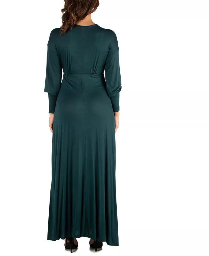 Women's Formal Long Sleeve Maxi Dress - thumbnail 5
