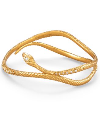Kendra Scott - Vintage Gold-Tone Pav&eacute; Snake Bracelet