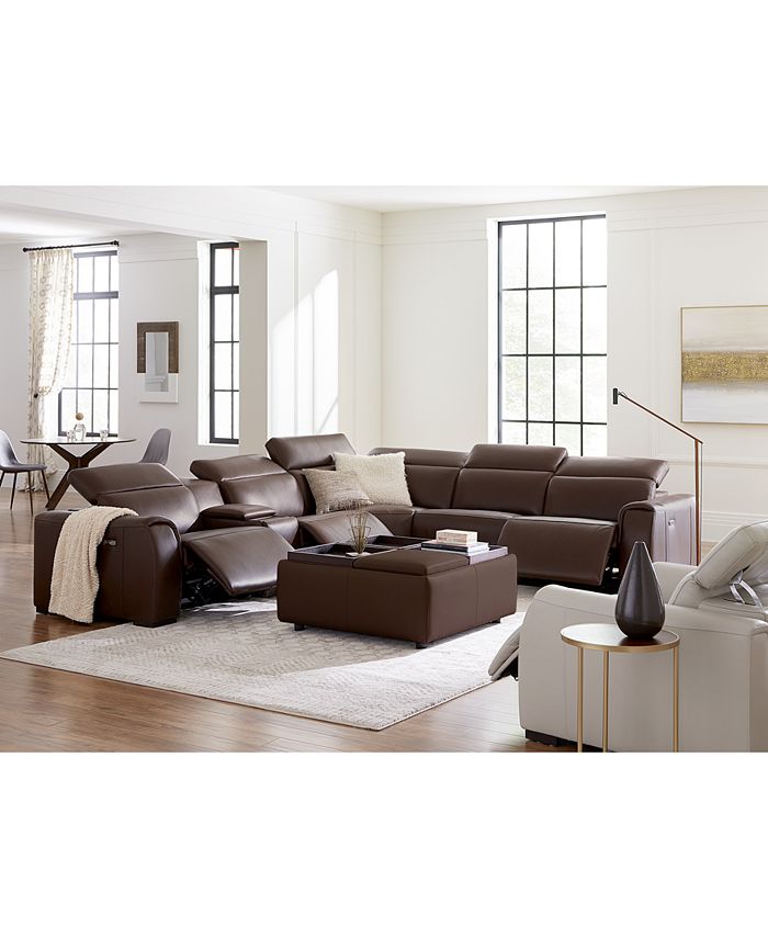 Furniture CLOSEOUT! Dallon 3Pc. Leather Sofa with 3 Power Recliners