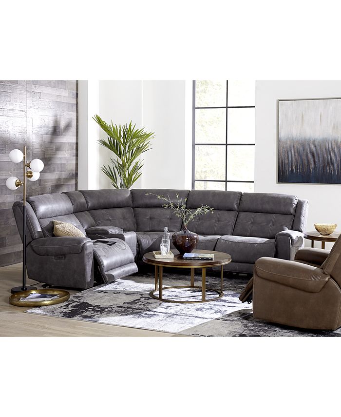 Furniture CLOSEOUT! Rihaan 3Pc. Fabric Sofa with 2 Power Recliners