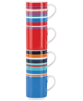 DKNY Lenox - Urban Essentials Set of 4 Stacking Espresso Cups with Rack