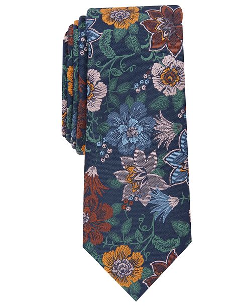 alfani Bar III Men's Ryewood Floral Tie Created for Macy's Men's Fashion & Accessories