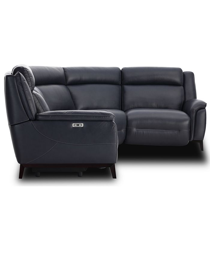 Furniture CLOSEOUT! Lond 4Pc. Leather Sectional with 2 Power Recliners