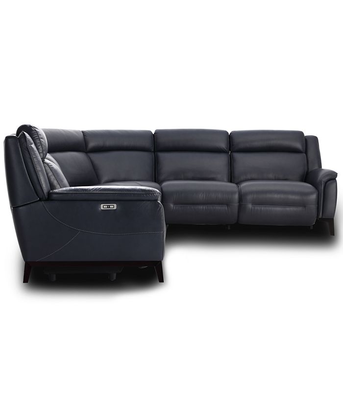 Furniture CLOSEOUT! Lond 6Pc. Leather Sectional with 2 Power Recliners