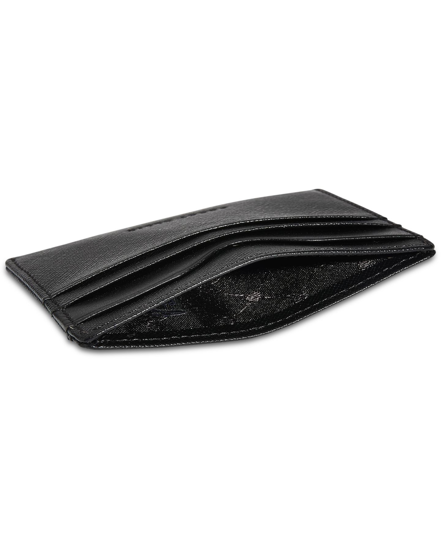 Мужской кошелёк Perry Ellis Portfolio Leather ID Card Case, цвет: Чёрный — фото 3