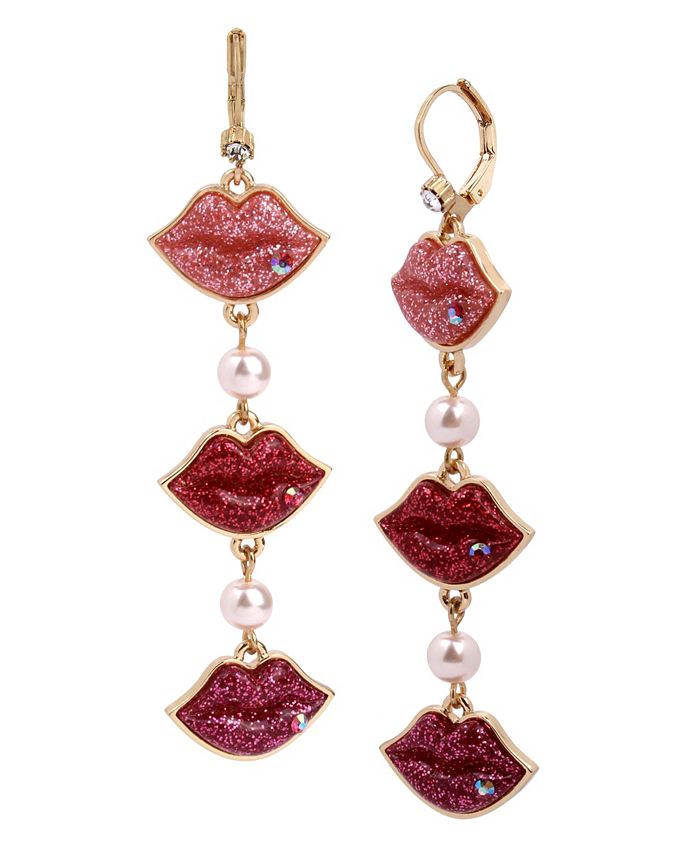 Betsey Johnson Lips Bandana Earring Set Macy's
