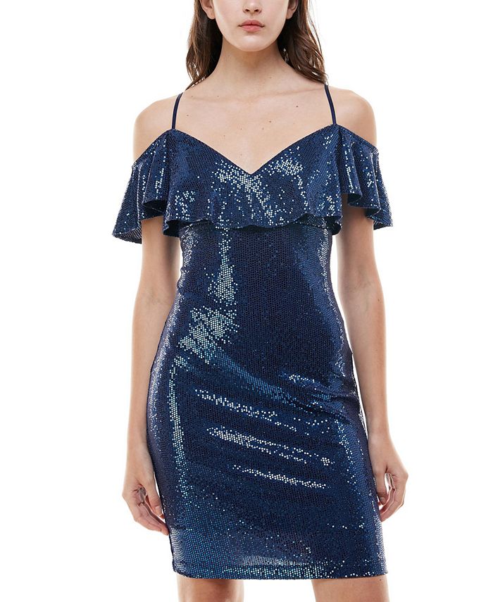 Emerald sundae cold sales shoulder dress