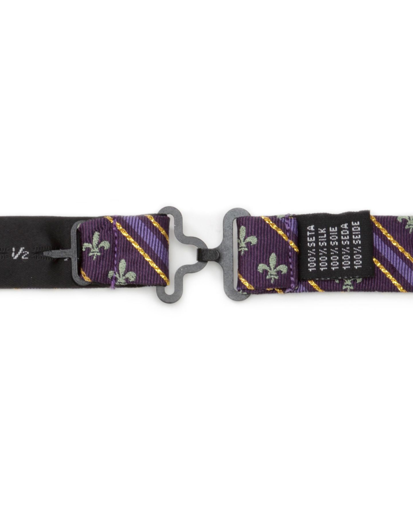 Мужские галстуки Cufflinks Inc. Mardi Gras Stripe Bow Tie, цвет: Фиолетовый — фото 3