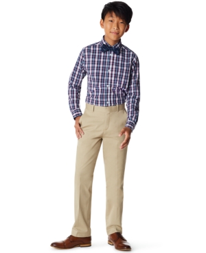 image of Big Boys Roadmap Plaid 2 Piece Shirt and Bow Tie Set