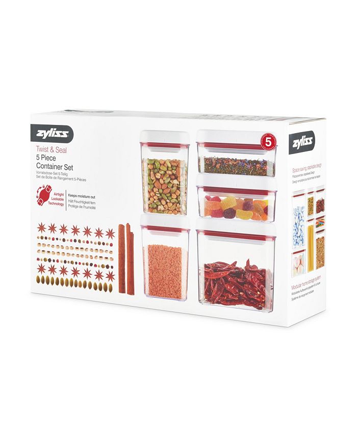 Zyliss Twist & Seal 5 Piece Food Storage Container Set Macy's