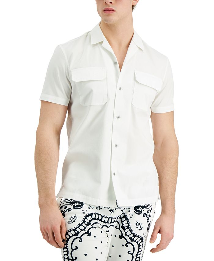 INC International Concepts Men's Regular-Fit Short-Sleeve Shirt ...