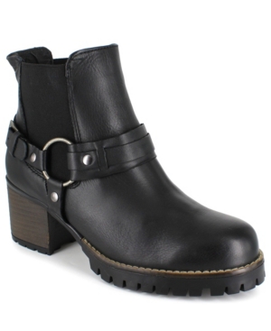 image of Women-s Yolanda Leather Biker Boots Women-s Shoes