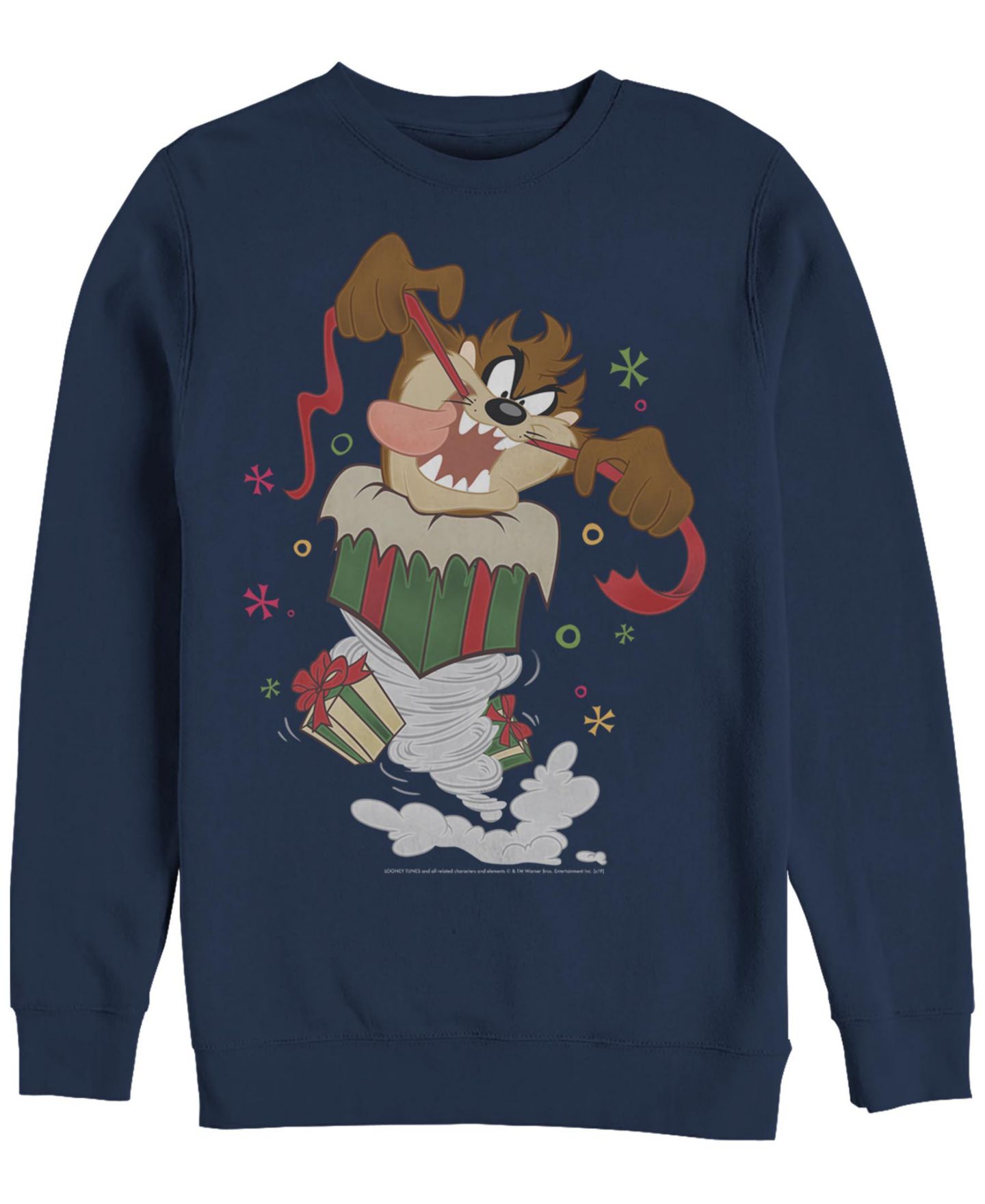 Мужской свитшот Fifth Sun Looney Tunes Ripping Presents, цвет: Тёмно-синий — фото 1