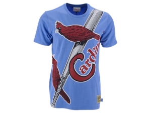 Mitchell & Ness St. Louis Cardinals Men's Big Face T-shirt In Lightblue