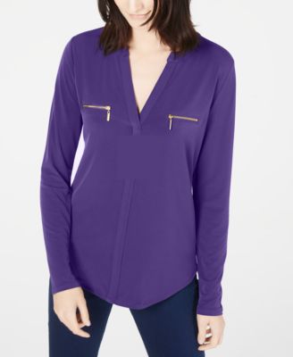 macys purple tops