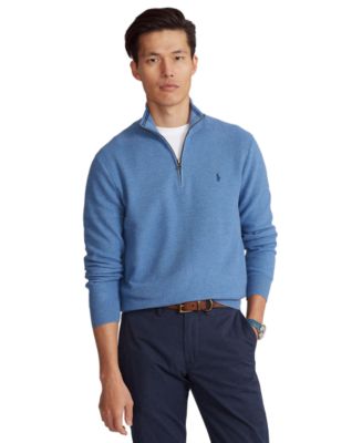 Polo Ralph Lauren Men's Textured Quarter-Zip Sweater - Macy's