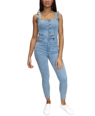 almost famous denim overalls