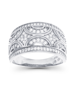 Macy's Cubic Zirconia Pave Designed Ring In White