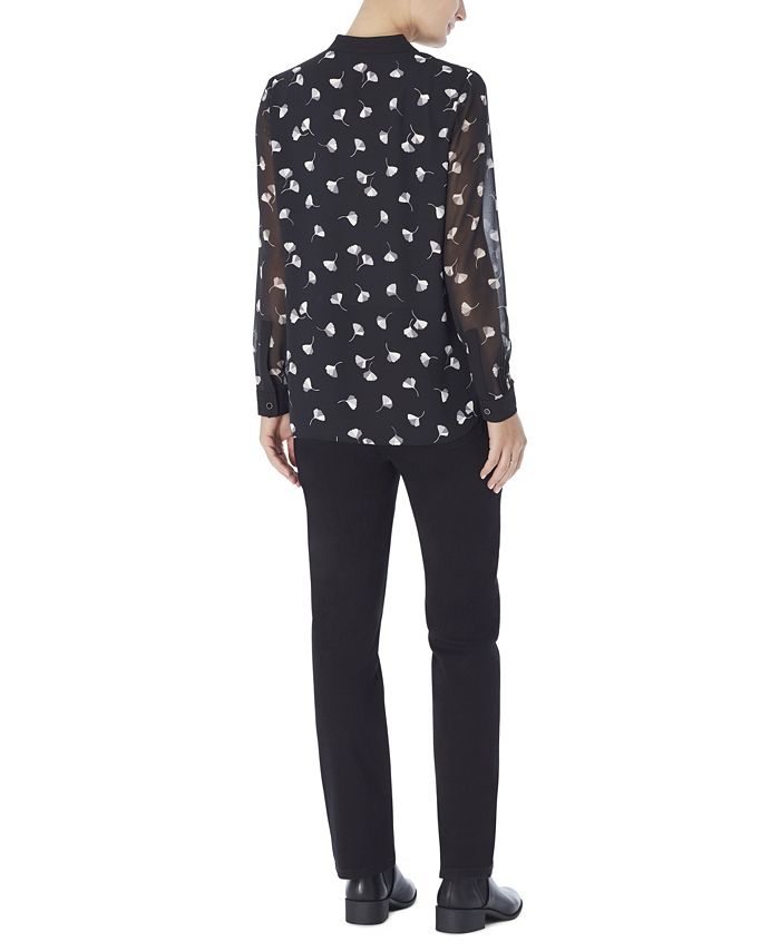 Jones New York Long Sleeve Print Blouse Macy's