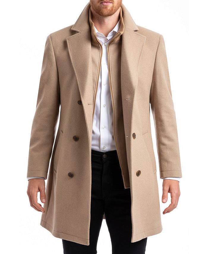 Chaps Men's Classic Double Breasted Overcoat & Reviews - Coats ...