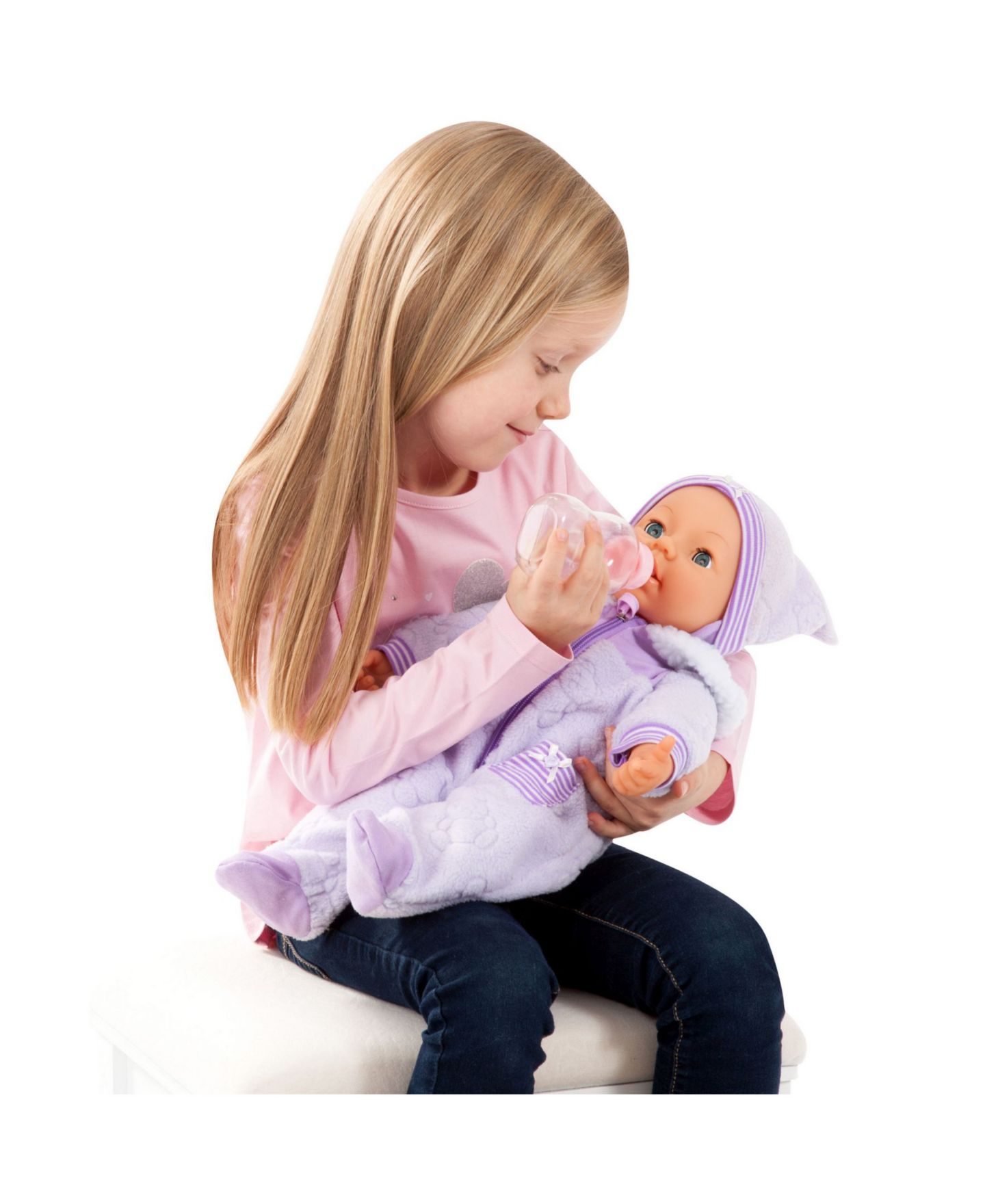 Детская кукла Redbox Bayer Design Piccolina Magic Eyes Baby Doll 18 inches, цвет: Фиолетовый — фото 8