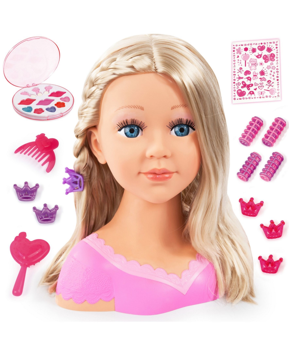 Redbox Charlene Super Model Blonde Styling Head With Makeup In Multi