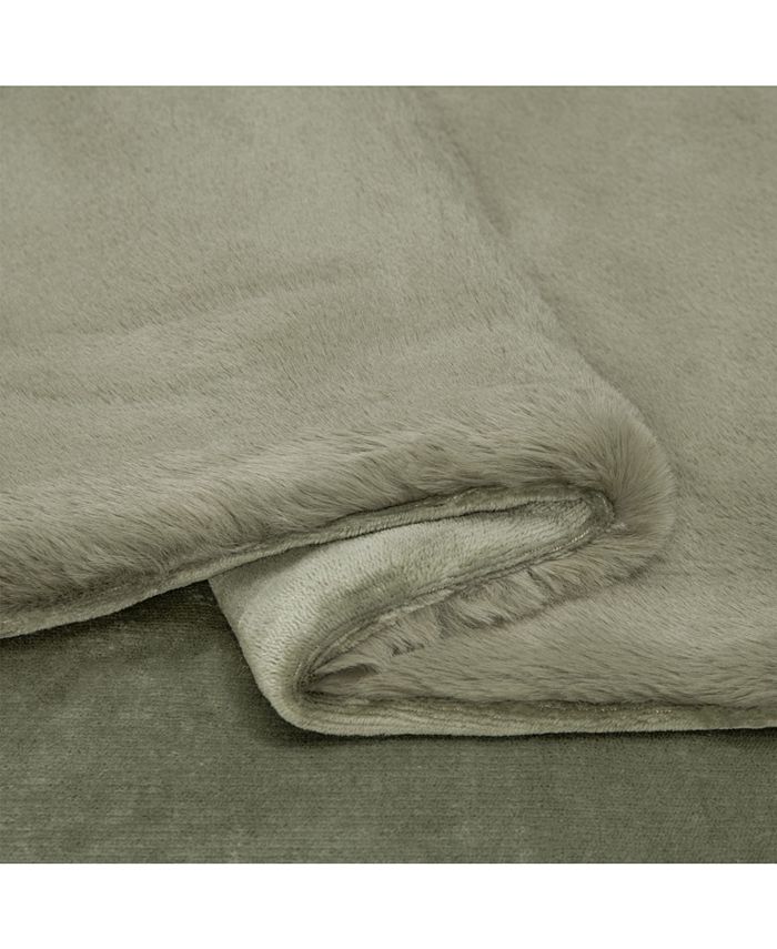 UGG® Euphoria Plush Reversible Faux Fur Throw, 50" x 70" Macy's