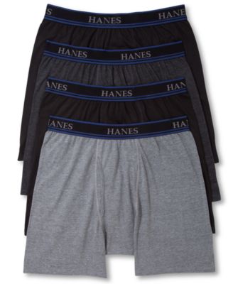 Hanes - Men's Underwear, ComfortBlend 6" Short Leg Boxer Brief 4 Pack