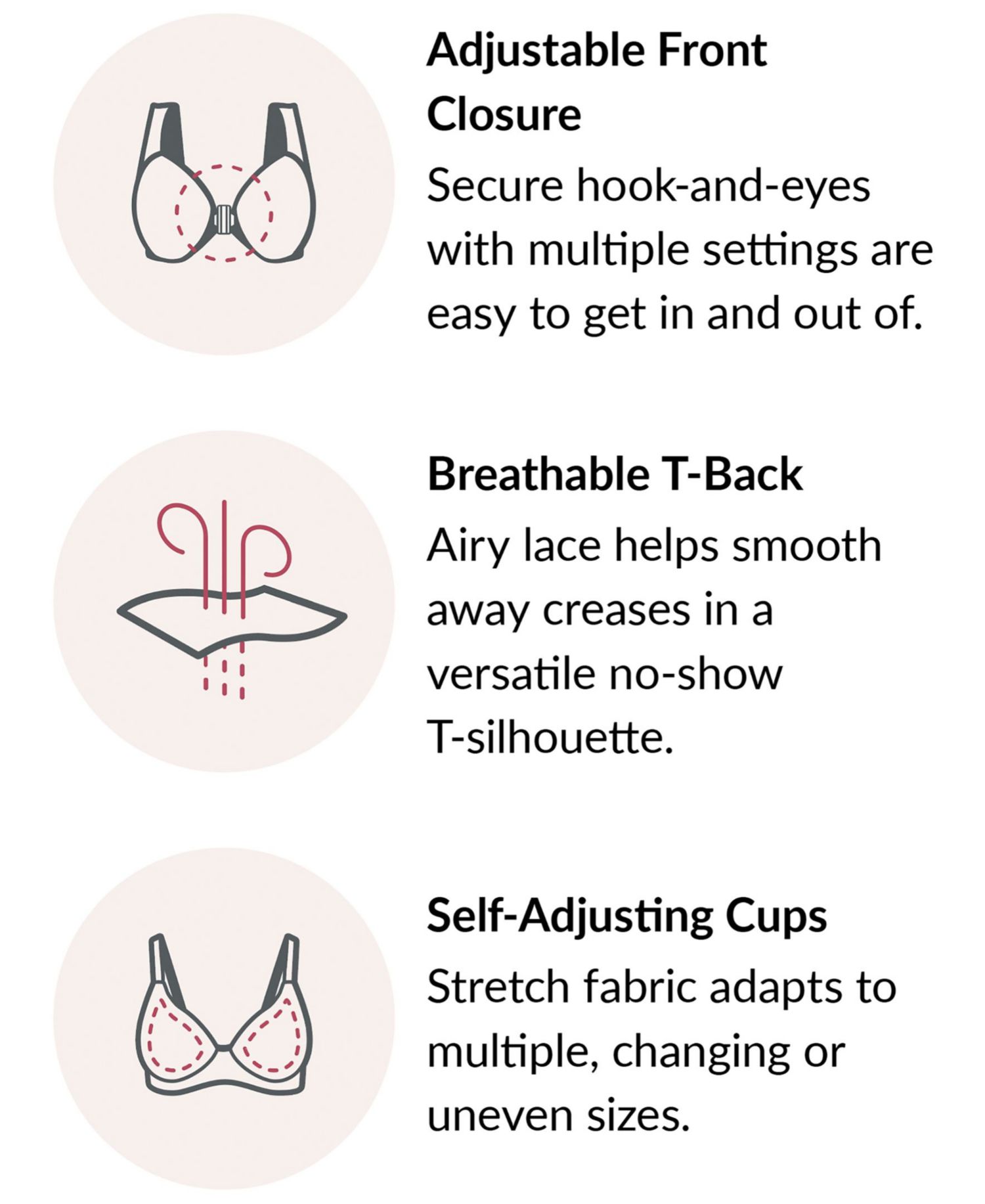 Women's Full Figure Plus Size Complete Comfort Wirefree Cotton T-Back Bra 1908