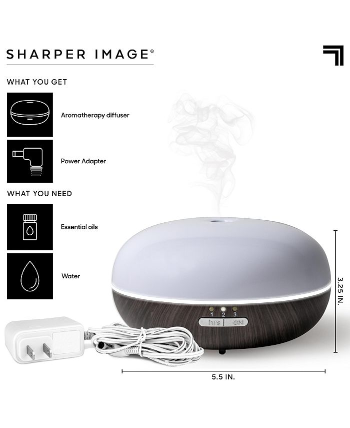 Sharper Image Diffuser Ultrasonic Aromatherapy Dome LED 100mL Macy's