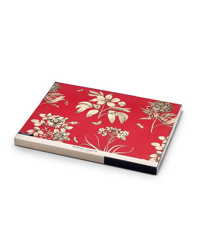 Pimpernel Etchings & Roses Red by Sanderson Placemats, Set of 4 Macy's