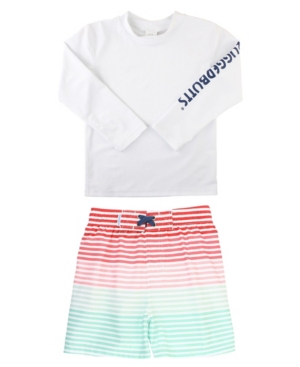 RuggedButts Baby Boys Rash Guard and Swim Trunk Set