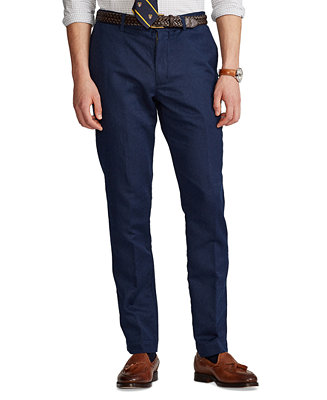 Polo Ralph Lauren Men's Big & Tall Straight Fit Linen-Blend Pants - Macy's
