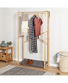 Bamboo & Canvas Garment Rack