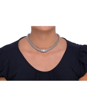 image of Diamond Barrel Necklace in Sterling Silver (1/4 ct. t.w.)