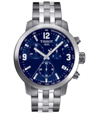 Tissot - Men's Swiss Chronograph PRC200 Stainless Steel Bracelet Watch 41mm T0554171104700