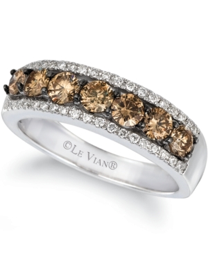 image of Le Vian Chocolatier Ring featuring (7/8 ct. t.w.) Chocolate Diamonds, (1/6 ct. t.w.) Vanilla Diamonds set in 14K Vanilla Gold