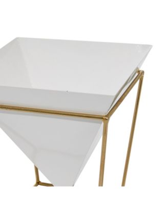 Geometric Planters with Metal Base, Set of 2