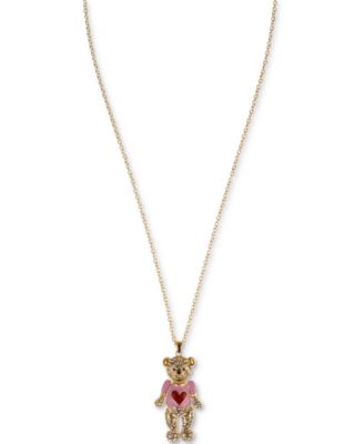 Charter Club - Pav&eacute; & Epoxy Love Bear Pendant, Created for Macy's