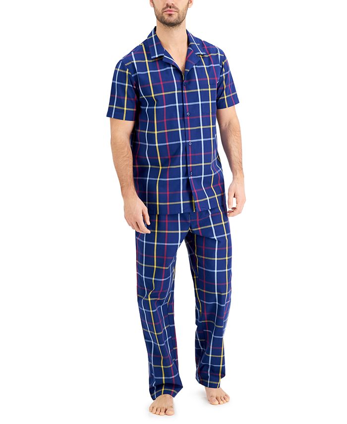Club Room Men's Plaid Pajama Set, Created for Macy's - Macy's
