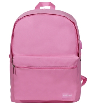 Rockland Classic Laptop Backpack In Pink