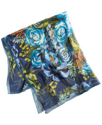 Echo - Floral Silk Square Scarf