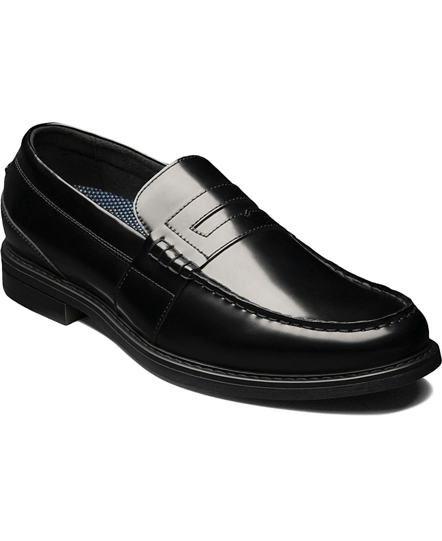 Мужские туфли Nunn Bush Lincoln Moc Toe Penny Loafer, цвет: Чёрный — фото 1