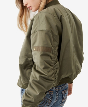 Women's Satin Bomber Jacket