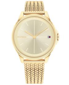 Women's Gold-Tone Mesh Bracelet Watch 35mm