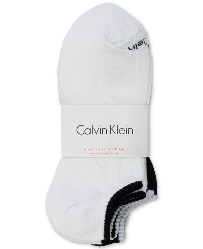 Calvin Klein Women's Color Tip Flat Knit Low Cut Sock, 5 Pack - Macy's